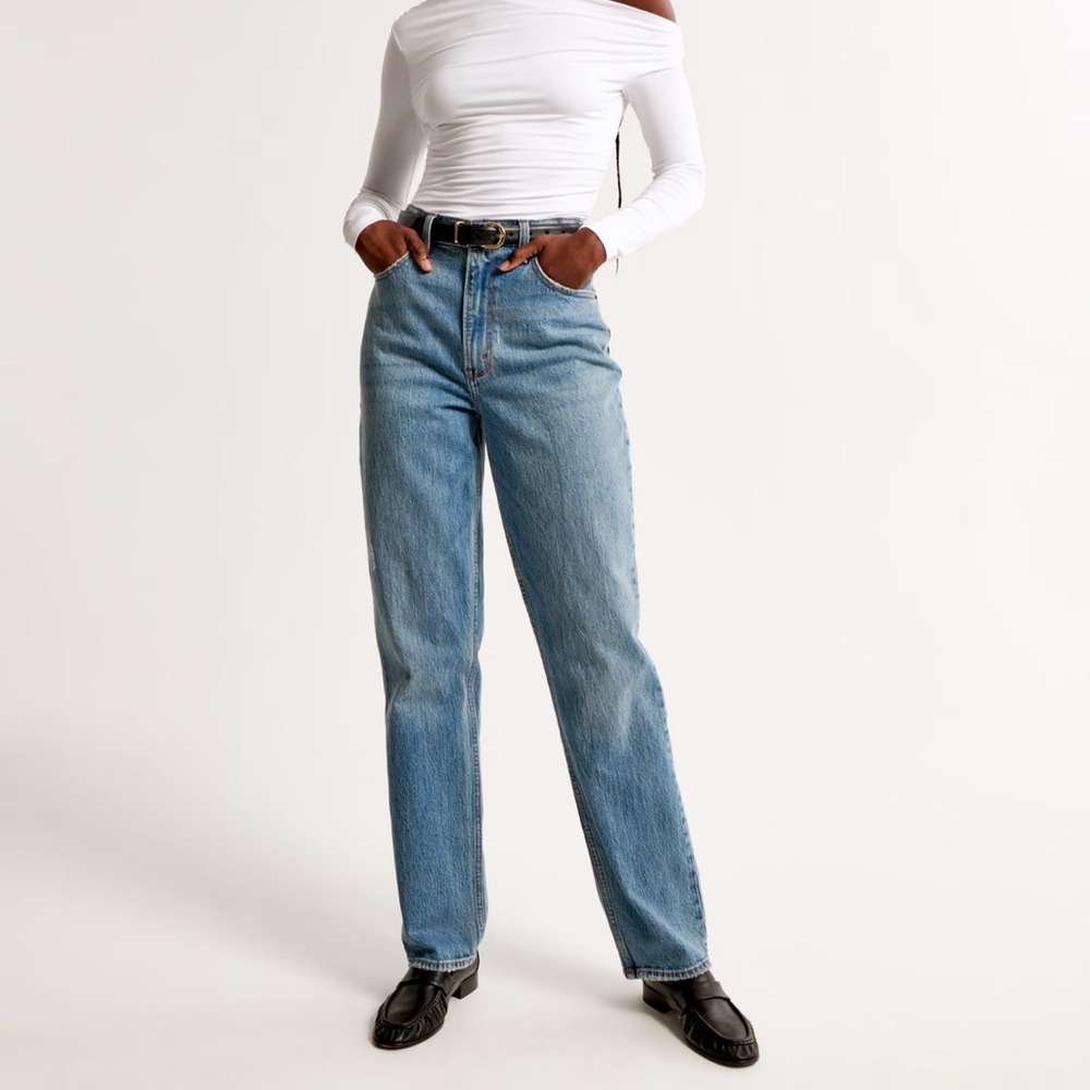 Abercrombie & Fitch 90s Straight Ultra High Rise Denim Trousers Jeans W27/4R
